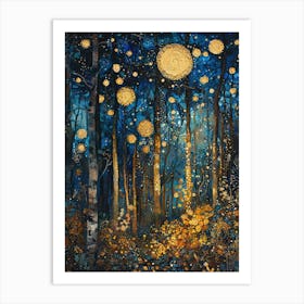 Night In The Forest 1 Art Print