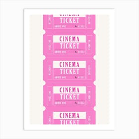 Cinema Ticket Art Print