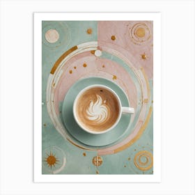 Latte In Pastel Art Print