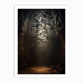 Majestic Bat Cave Silhouette 4 Art Print