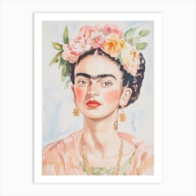 Frida Kahlo Watercolor Póster