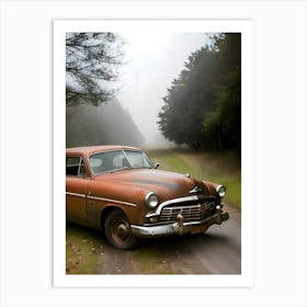 Old Car On The Road 5 Art Print