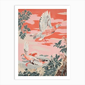 Vintage Japanese Inspired Bird Print Grouse 3 Art Print