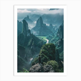 Liu Jiang Mountain Art Print