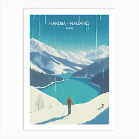 Poster Of Hakuba   Nagano, Japan, Ski Resort Illustration 0 Art Print