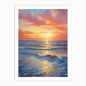 Sunset Over The Ocean 17 Art Print