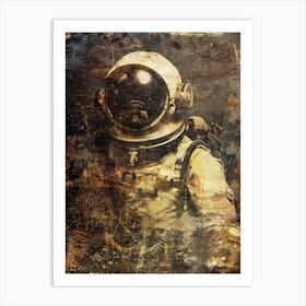 Poster Diver Vintage Illustration Art 02 Art Print