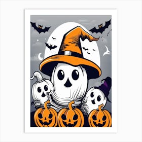 Halloween Pumpkins 3 Art Print