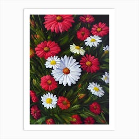 Daisies 2 Still Life Oil Painting Flower Art Print