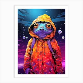 Frog Retro 2 Art Print