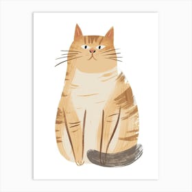 Scottish Fold Cat Clipart Illustration 1 Art Print