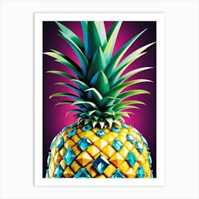 Pineapple With Jewels Art Print