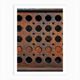 Rusty Metal Grates Art Print