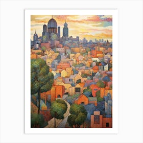 Tacoma Museum District Pointillism 29 Art Print