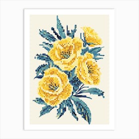 Yellow Roses Art Print