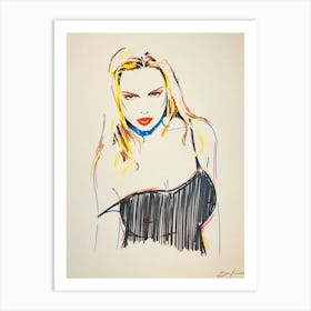 Katherine H - Retro 80s Style Art Print