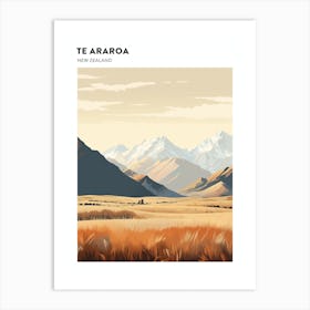 Te Araroa New Zealand 1 Hiking Trail Landscape Poster Art Print