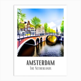 Amsterdam Colorful Cityscape 1 Art Print