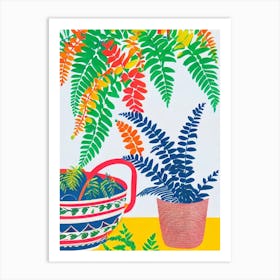 Ferns Eclectic Boho Plant Art Print