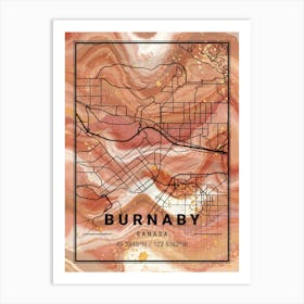 Burnaby Map Art Print