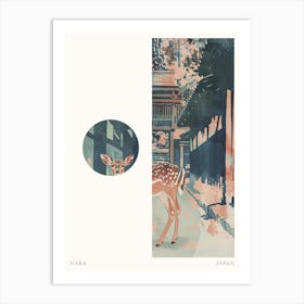 Nara Japan 1 Cut Out Travel Poster Art Print