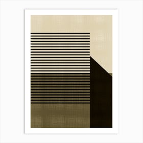 Modern Abstract Brown And Black B Art Print