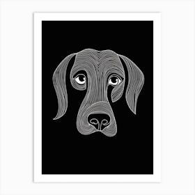 Dog Line Art 1 Art Print