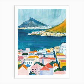 Travel Poster Happy Places Cape Town 2 Art Print