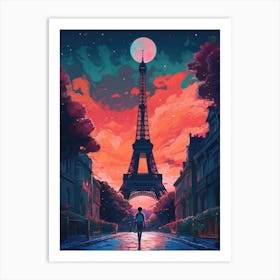 Eiffel Tower Paris France Painting Art Print