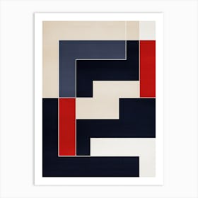 Abstract Echoes; Geometric Art Of The Mid Century Art Print