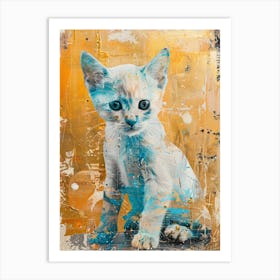 Kitten Gold Effect Collage 2 Art Print