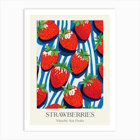 Marche Aux Fruits Strawberries Fruit Summer Illustration 7 Art Print