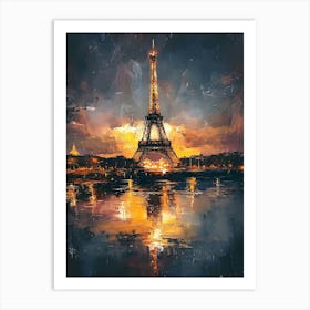 Eiffel Tower Modern 3 Art Print