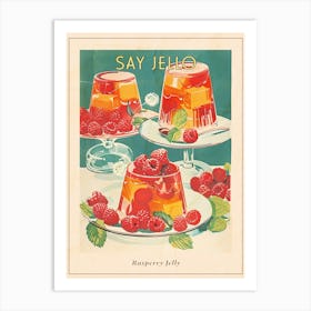 Rasperry Jelly Vintage Cookbook Illustration 3 Poster Art Print