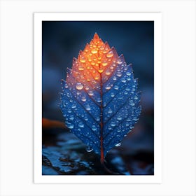 Autumn Leaves With Water Droplets Art Print