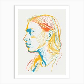 Profile Of A Woman 2 Art Print