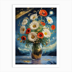 Poppies In A Vase Art Print