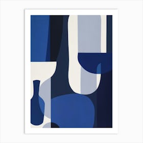 Blue Vases Art Print