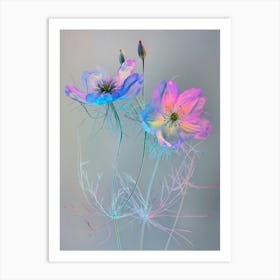 Iridescent Flower Love In A Mist 2 Art Print