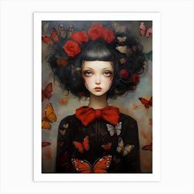 Butterfly Girl Art Print