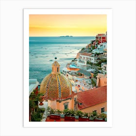 Positano, Amalfi Coast, Campania, Sorrento, Italy Art Print