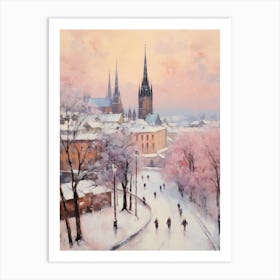 Dreamy Winter Painting Krakow Poland 4 Art Print
