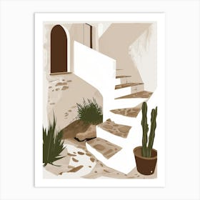 Cactus Pots Art Print