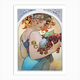 Fruit, Alphonse Mucha Art Print