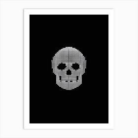 Pixelated Skull 1 Art Print