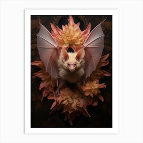 Floral Bat Painting 4 Art Print