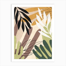 Abstract Leaves Canvas Print Art Print