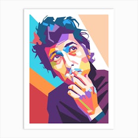 Bob Dylan wpap art style Art Print