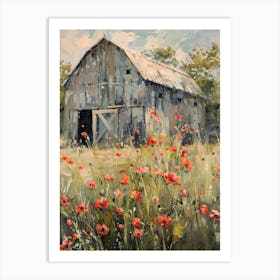 Poppies In The Barn 6 Art Print