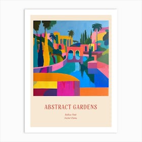 Colourful Gardens Balboa Park Usa Red Poster Art Print